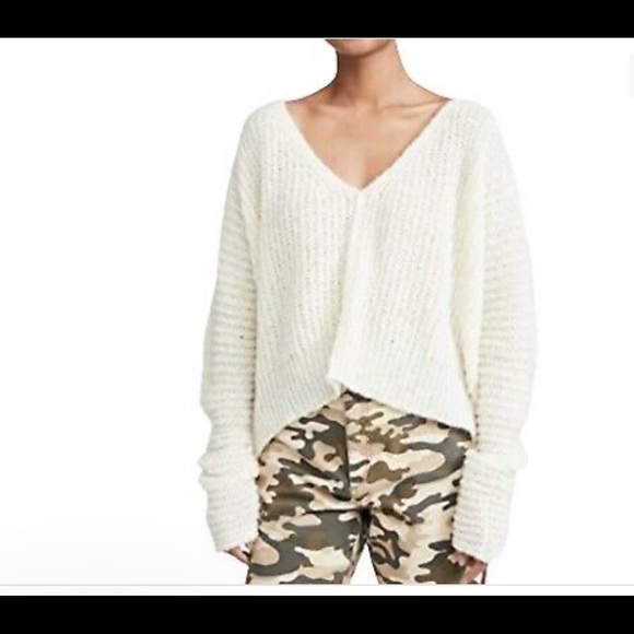 Free People Sweaters - Free People Moonbeam Alpaca Crop Ivory Sweater/Sz:XL/NWT